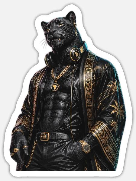 DropWild Dante 1 - Sticker Größe S (10 x 10 cm) - Mattweiß