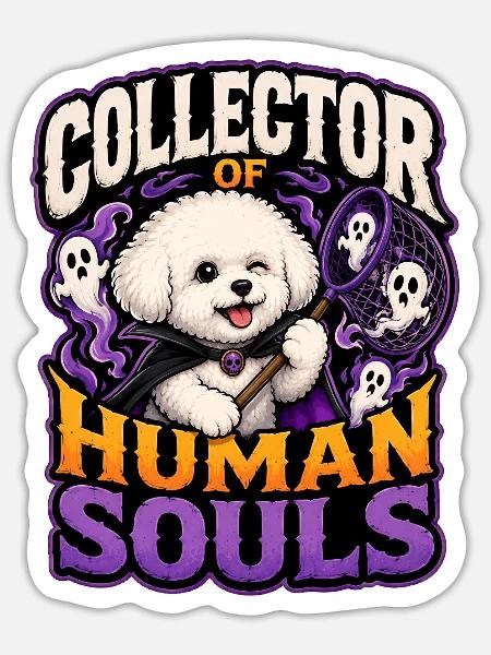 Bichon Frise - Sticker Größe S (10 x 10 cm) - Mattweiß