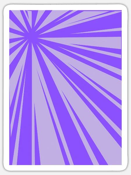 Violette Pulsationsgrafik - Sticker Größe S (10 x 10 cm) - Mattweiß