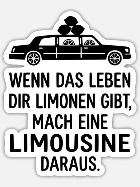 Wenn das Leben dir Zitronen Limonen gibt - Sticker Größe S (10 x 10 cm) - Mattweiß