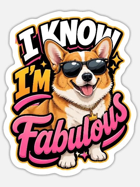 Pembrokenwelshcorgi - Sticker Größe S (10 x 10 cm) - Mattweiß