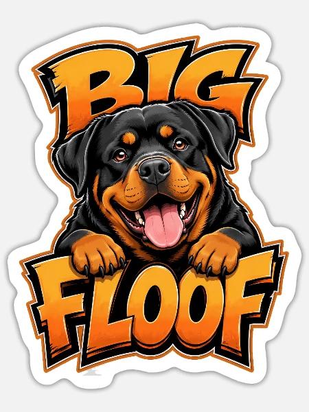 Rottweiler - Sticker Größe S (10 x 10 cm) - Mattweiß
