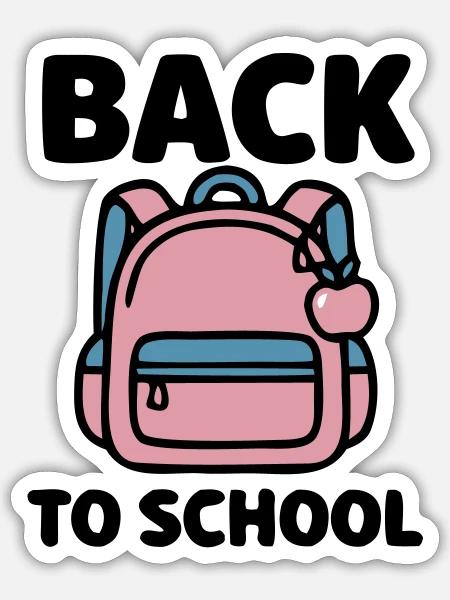Schulranzen Einschulung Logo - Sticker Größe S (10 x 10 cm) - Mattweiß