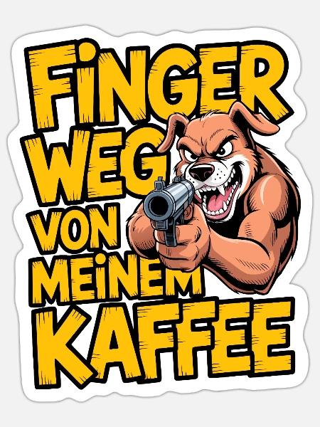 Mein Kaffee - Sticker Größe S (10 x 10 cm) - Mattweiß