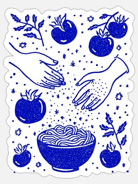 Lo Dolce Kitchen! - Sticker Größe S (10 x 10 cm) - Mattweiß