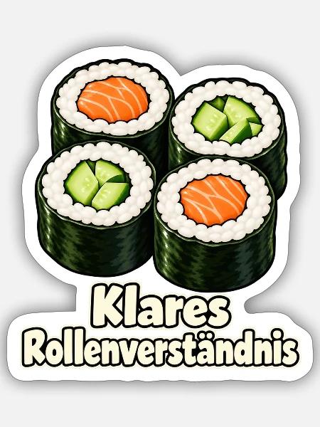 Klares Rollenverständnis - Sticker Größe S (10 x 10 cm) - Mattweiß