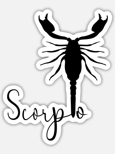 Geburtstag Skorpion - Sticker Größe S (10 x 10 cm) - Mattweiß