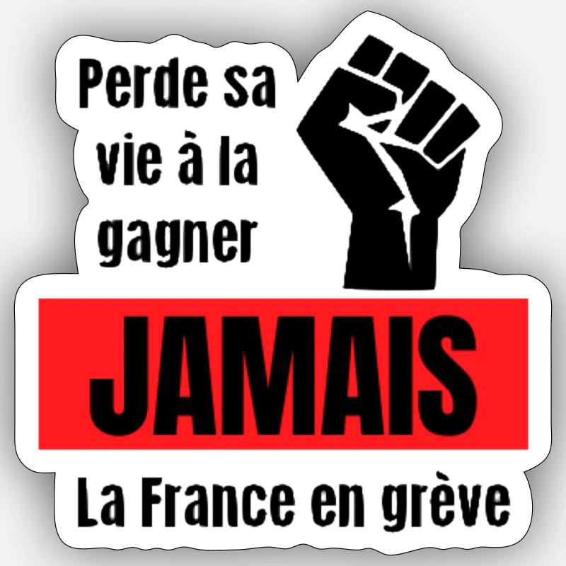 Perde sa vie à la gagner - Sticker taille S (10 x 10 cm) - blanc mat