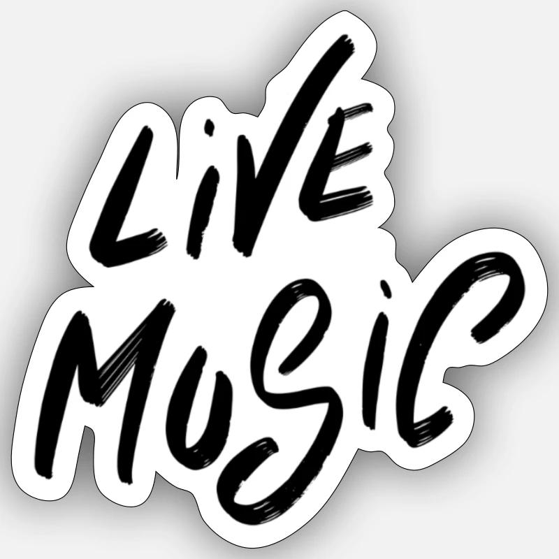 Live-Musik! Sticker Größe S (10 x 10 cm)