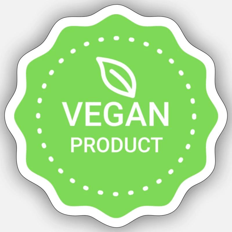 Produit végétalien - Sticker taille S (10 x 10 cm) - blanc mat