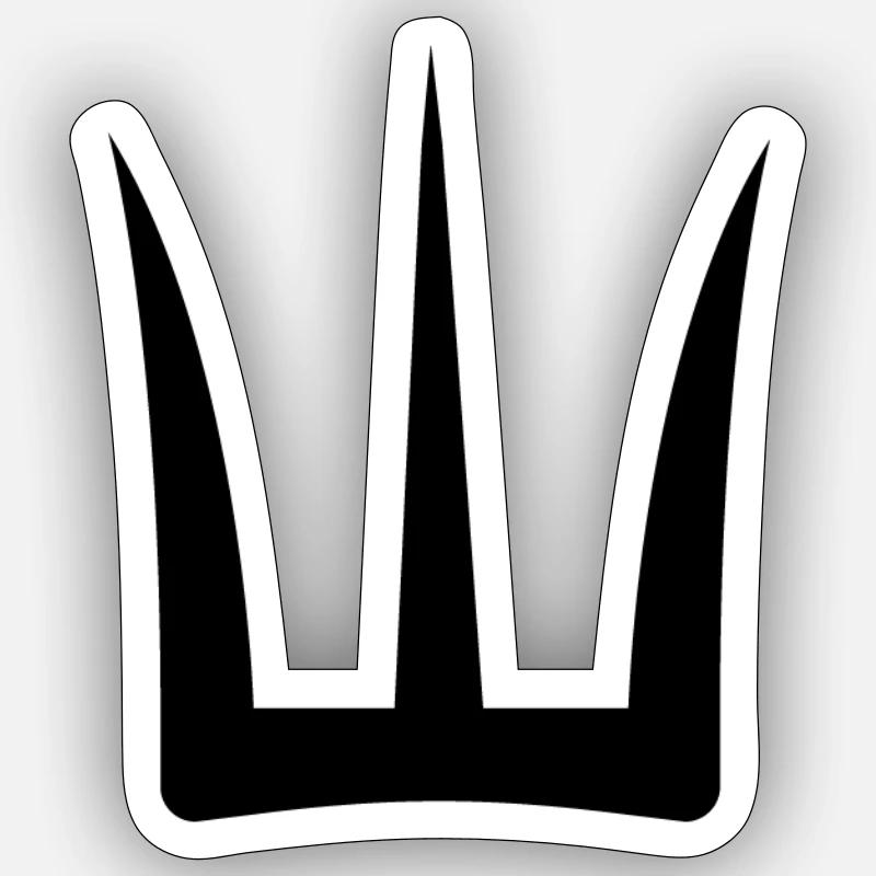 Black Trident - Sticker size S (10 x 10 cm) - white matte