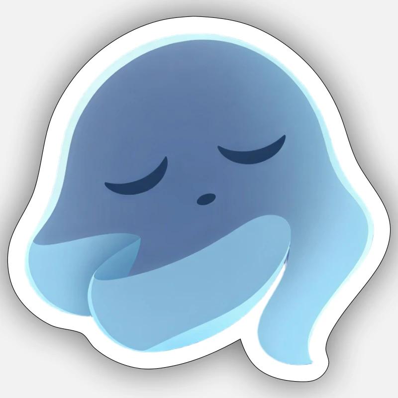 Schlafender Blaugeist Traum Sticker taille S (10 x 10 cm)