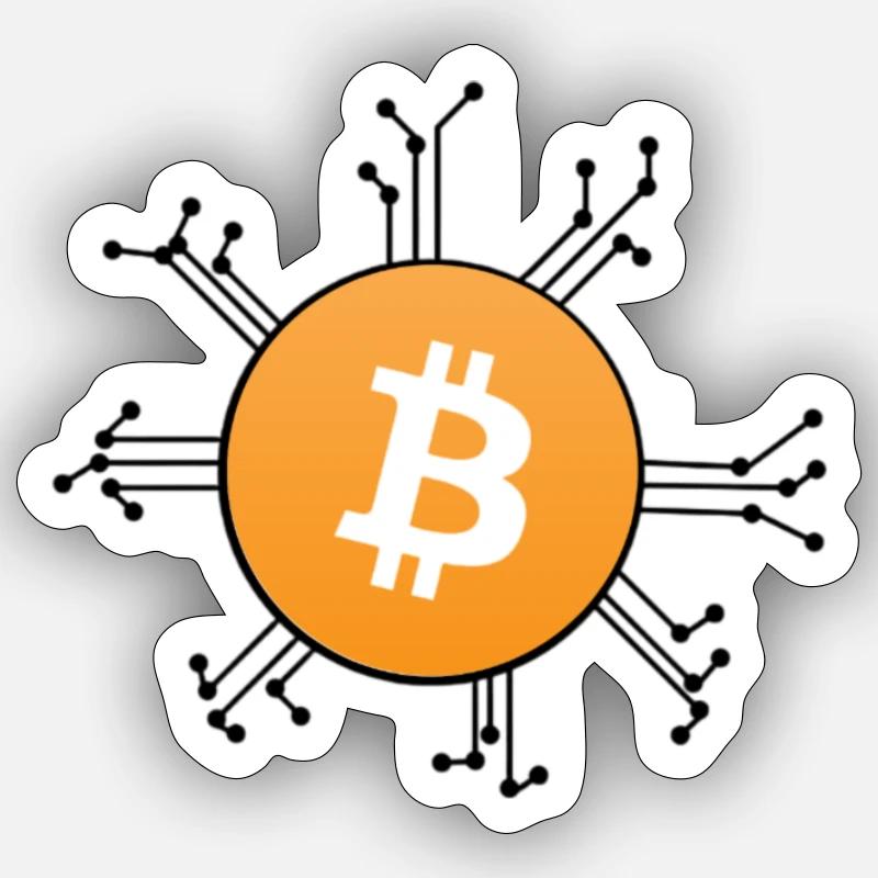 Bitcoin Blockchain - Sticker size S (10 x 10 cm) - white matte
