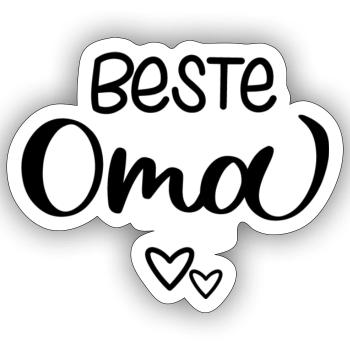 Beste Oma - Sticker Größe S (10 x 10 cm) - Mattweiß - Vorne