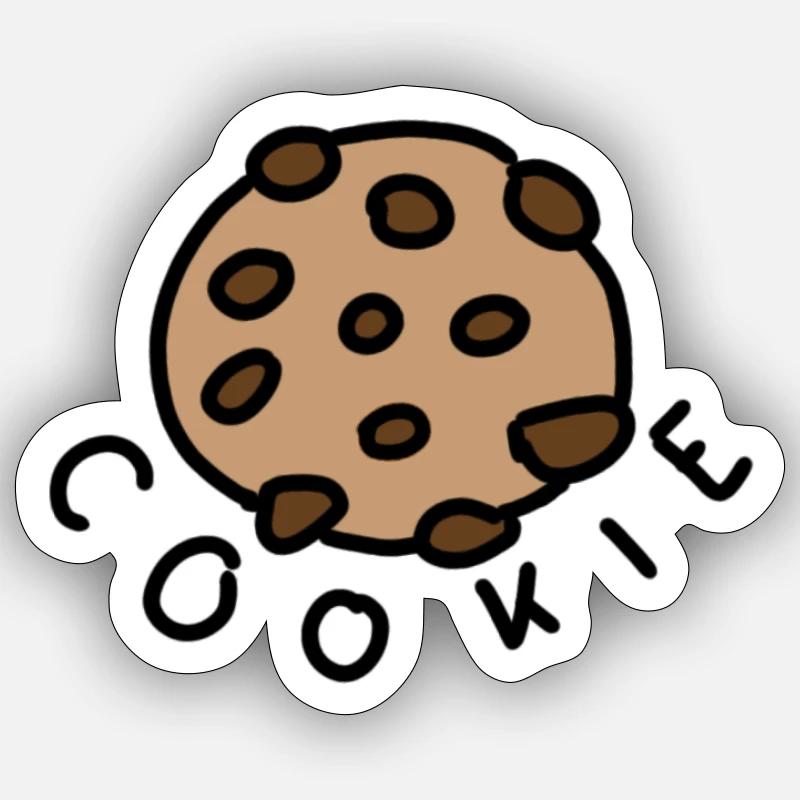 Biscuit aux pépites de chocolat - Sticker taille S (10 x 10 cm) - blanc mat