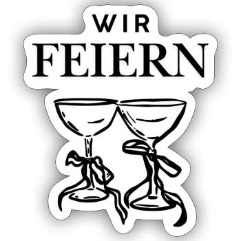 We celebrate - Sticker size S (10 x 10 cm) - white matte - Front