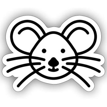 Midnight Mouse Fashion - Sticker Größe S (10 x 10 cm) - Mattweiß - Vorne
