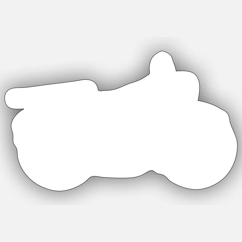 Motorrad oldtimer - Sticker Größe S (10 x 10 cm) - Mattweiß