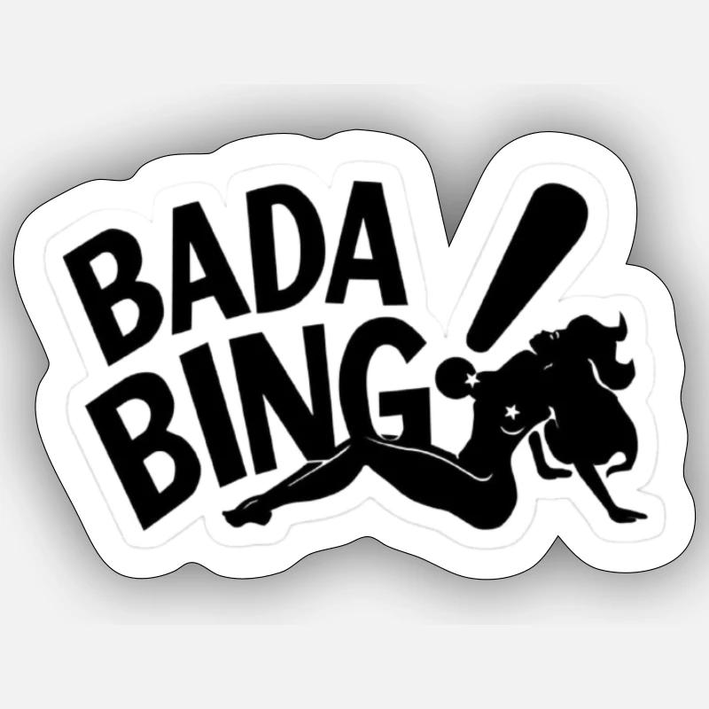 Bada bing - Sticker taille S (10 x 10 cm) - blanc mat