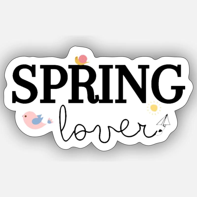 Spring Lover - Sticker size S (10 x 10 cm) - white matte