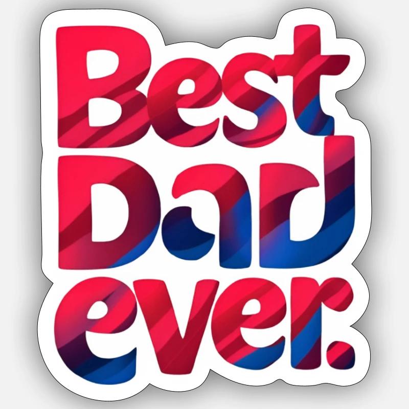 Bester Papa aller Zeiten - Sticker Größe S (10 x 10 cm) - Mattweiß