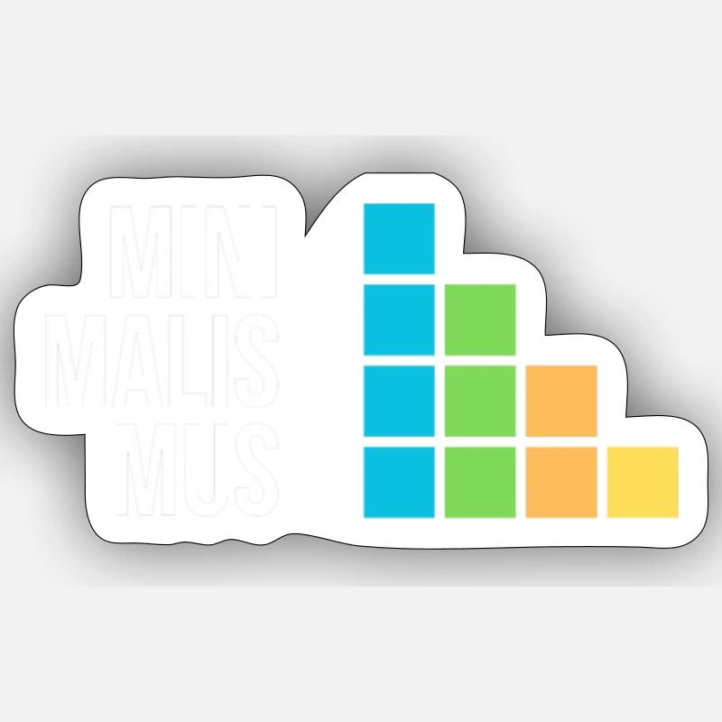 Minimalismus - Sticker Größe S (10 x 10 cm) - Mattweiß