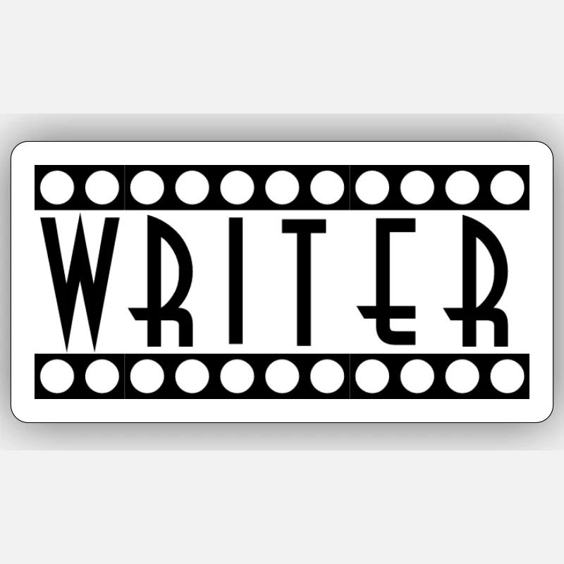Writer - Sticker size S (10 x 10 cm) - white matte