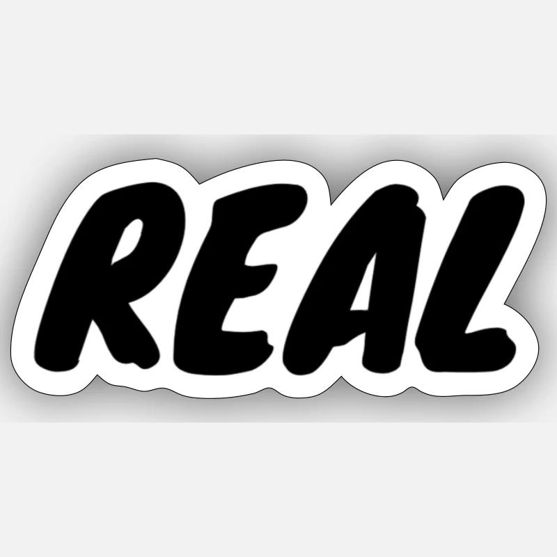 Real - Sticker Größe S (10 x 10 cm) - Mattweiß