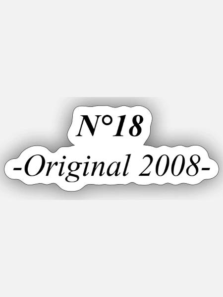 Original 2008 - Sticker Größe S (10 x 10 cm) - Mattweiß