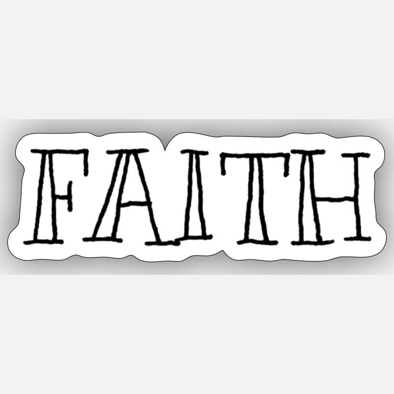 Foi - Sticker taille S (10 x 10 cm) - blanc mat