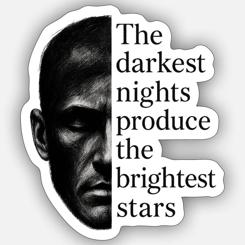 « Moitié visage léger, moitié paroles » Sticker taille S (10 x 10 cm)