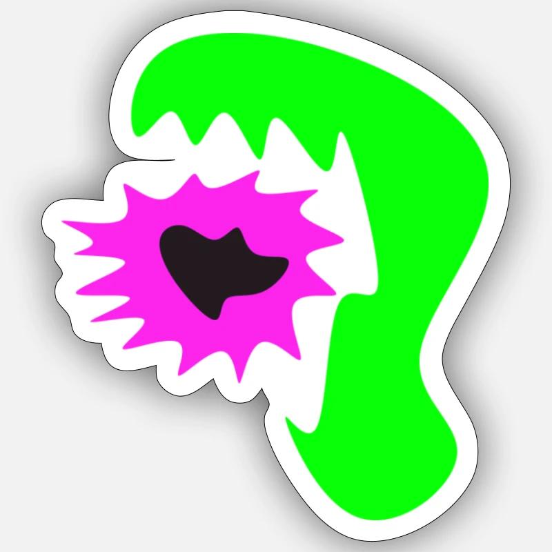Abstraktes Monster Sticker Größe S (10 x 10 cm)