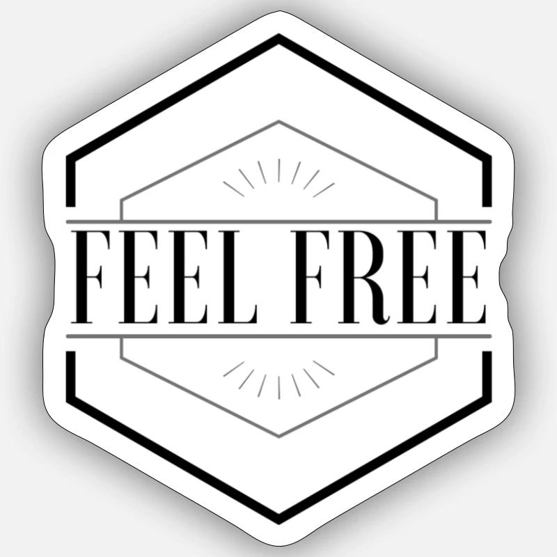 feel free Sticker size S (10 x 10 cm)