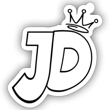 JD Freestyle - Sticker taille S (10 x 10 cm) - blanc mat - Devant