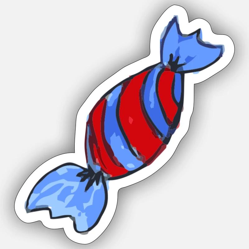 bonbons - Sticker taille S (10 x 10 cm) - blanc mat