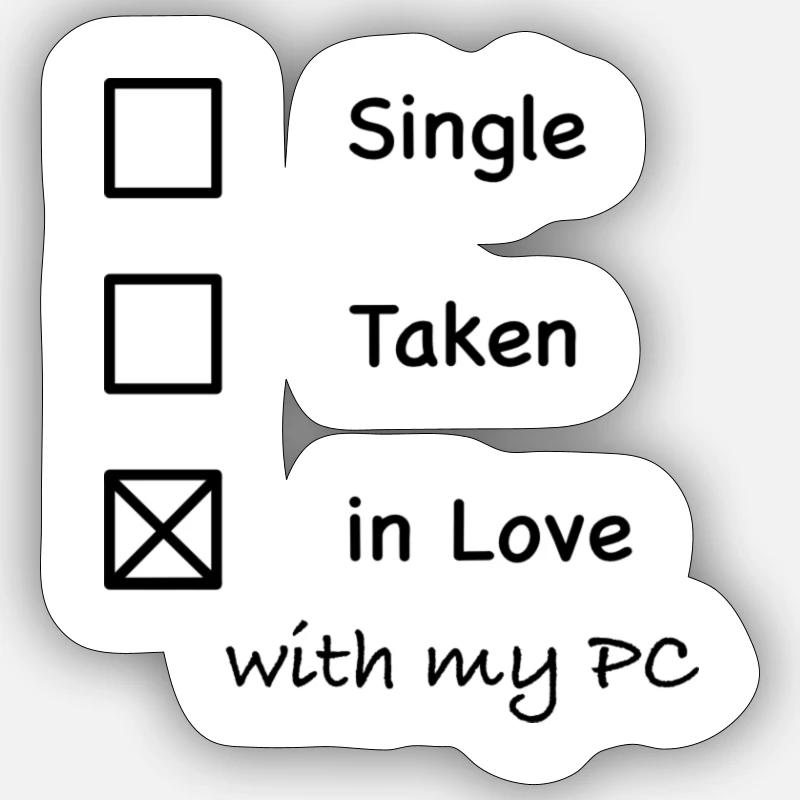 In love with my PC Sticker Größe S (10 x 10 cm)
