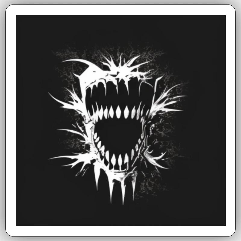 lachende Monster Sticker Größe S (10 x 10 cm)