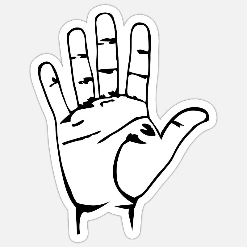 Hand Sticker Größe S (10 x 10 cm)