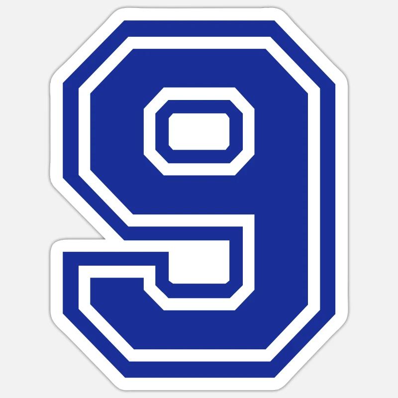 9 - Sticker Größe S (10 x 10 cm) - Mattweiß