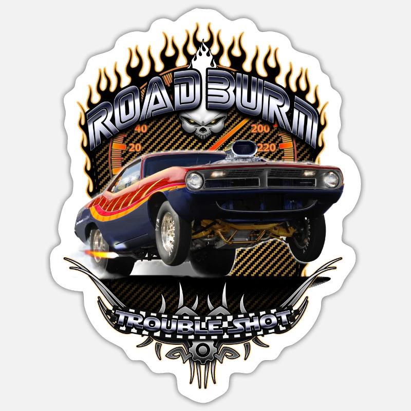 Barracuda Road Burn Sticker size S (10 x 10 cm)