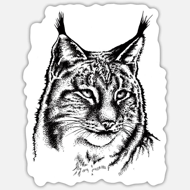 Luchs Sticker Größe S (10 x 10 cm)