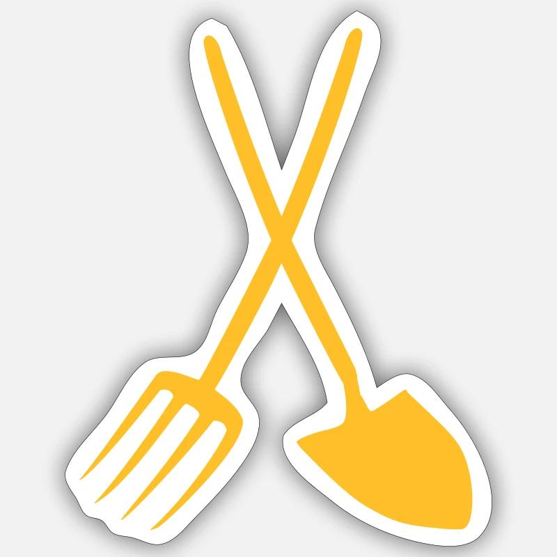 farmer - Sticker taille S (10 x 10 cm) - blanc mat