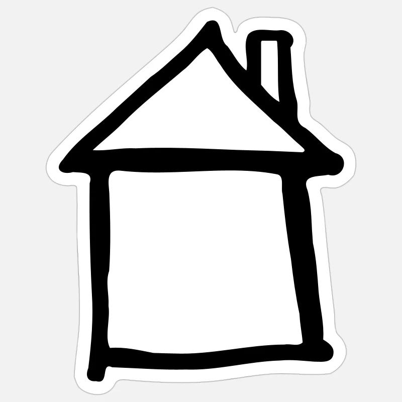 Haus Sticker Größe S (10 x 10 cm)