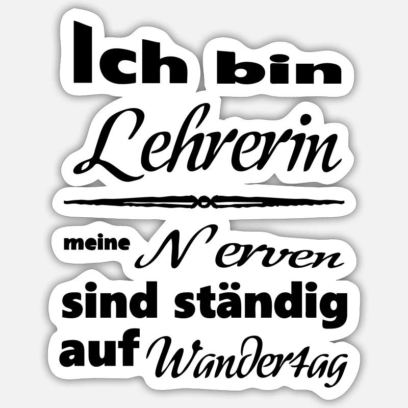 Lehrerin Spruch Lehrer Schule Beruf Geschenk - Sticker Größe S (10 x 10 cm) - Mattweiß