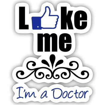 Like the Doctor - Sticker size S (10 x 10 cm) - white matte - Front