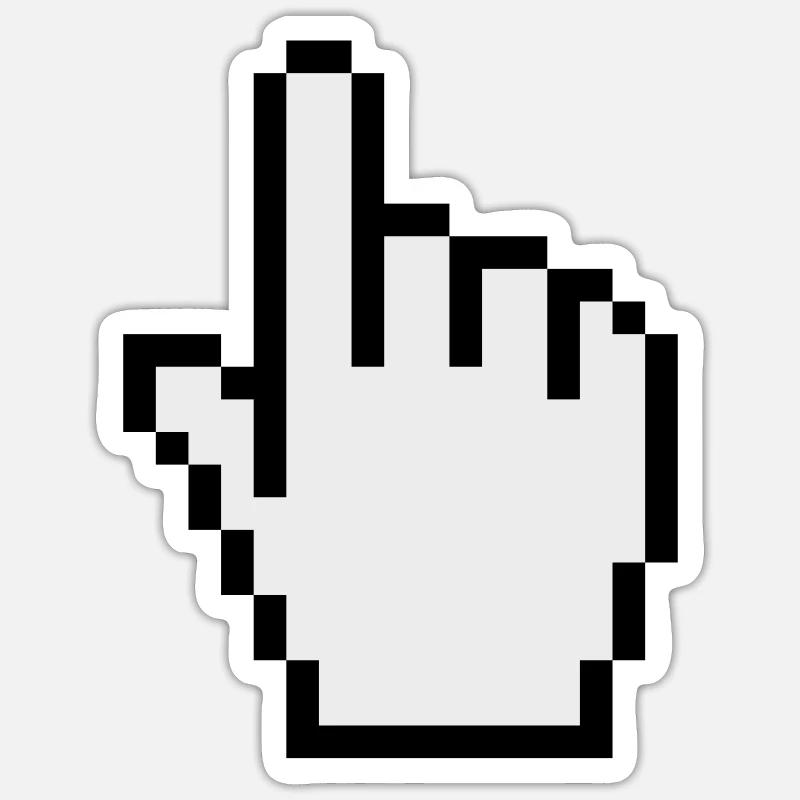 pointeur / curseur - Sticker taille S (10 x 10 cm) - blanc mat