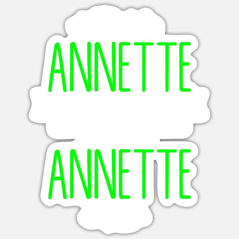 ANNETTE die Echte - Sticker Größe S (10 x 10 cm) - Mattweiß
