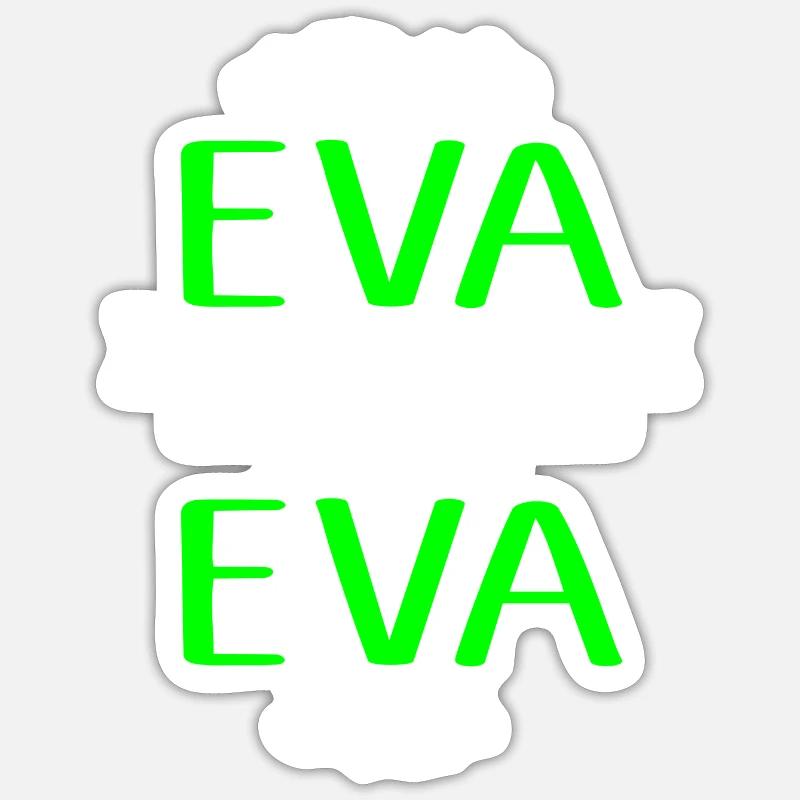 EVA die Echte - Sticker Größe S (10 x 10 cm) - Mattweiß
