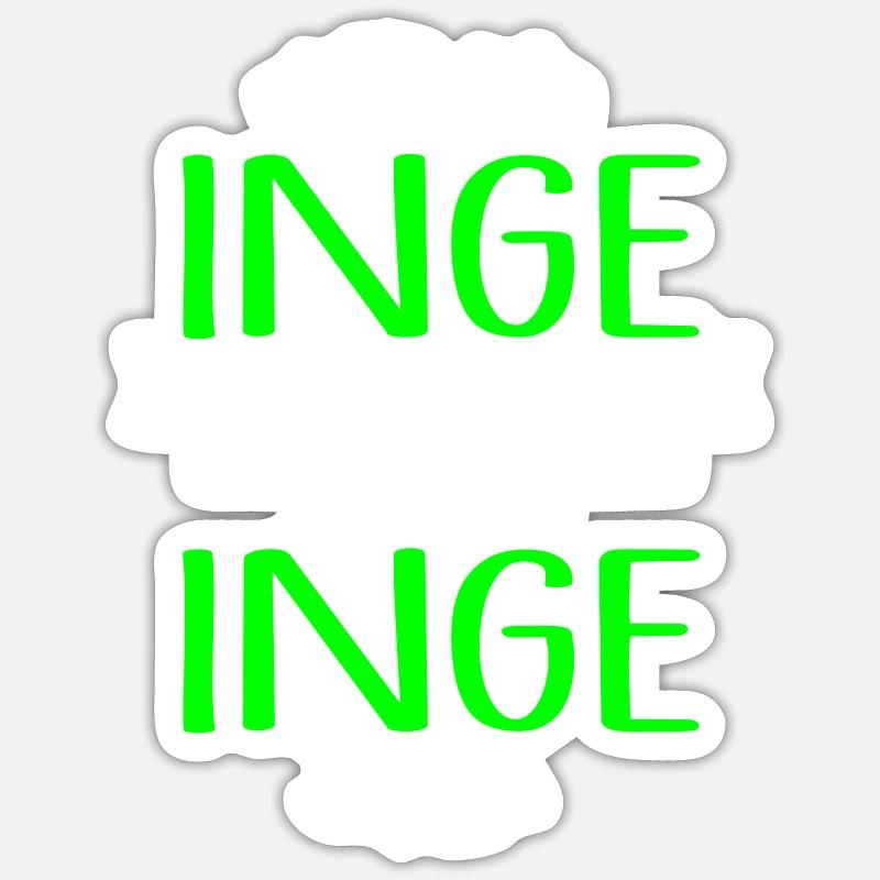 INGE die Echte Sticker Größe S (10 x 10 cm)