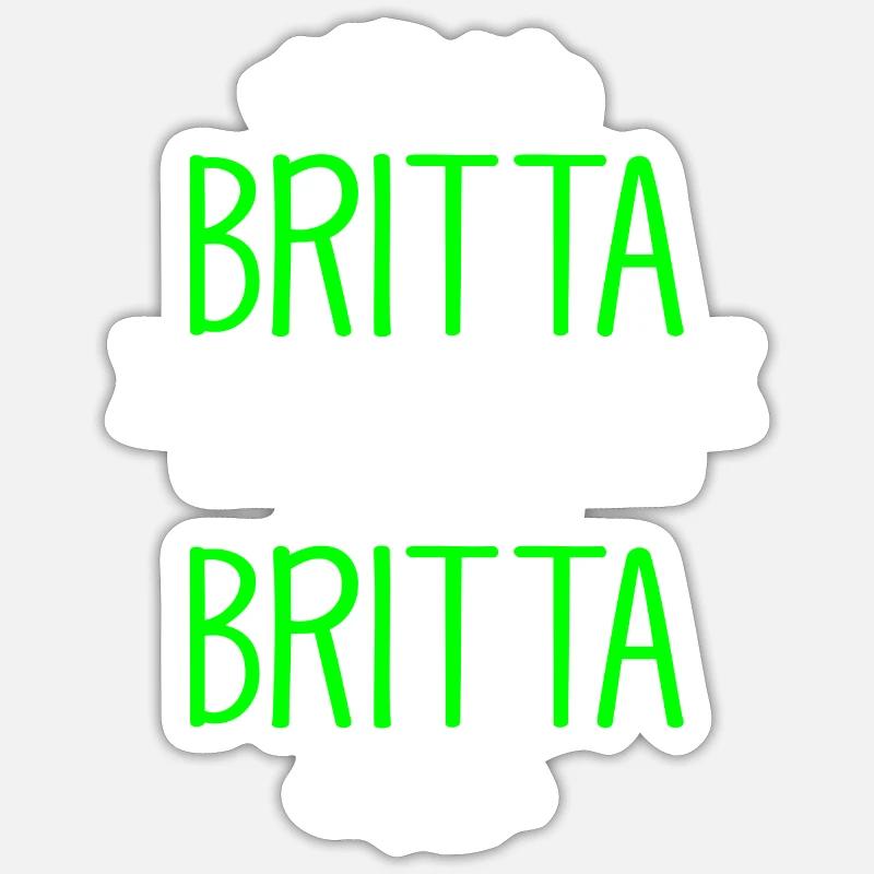 BRITTA die Echte - Sticker Größe S (10 x 10 cm) - Mattweiß